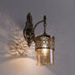 HDC Amber Glass Antique Bronze Hanging Wall Light