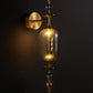HDC Gold Amber/Smoke Glass Wall Light for Living Room Drawing Room Bedroom - Warm White