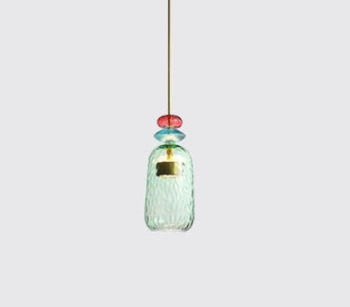 Hdc New Nordic Colorful Pendant Lights Indoor Glass Hanging With Glass Shade Adjustable Cord