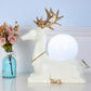 Hdc Modern Simulation Deer Decor Table Lamp Living Room Resin Decoration Desk Lamp