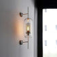 HDC Gold Long Clear Glass Wall Light Copper Metal