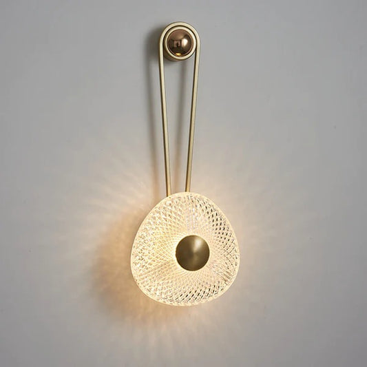 Hdc Modern Luxury Round Acrylic Metal LED Wall Sconce Lamp