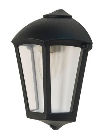 HDC Classic Black Metal Outdoor Wall Lantern for Balconies, Garden