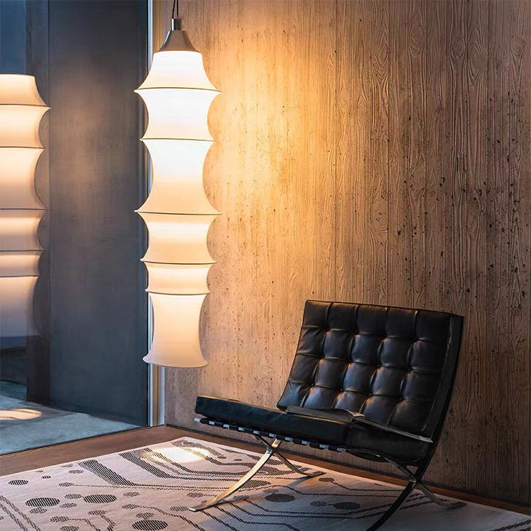 HDC Luxe Fabric Sculpture Washable Fabric Designer Hanging Light For Living Room, Restaurants