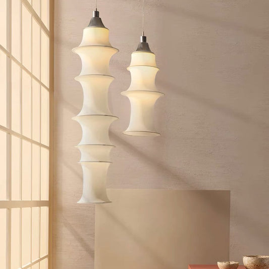 HDC Luxe Fabric Sculpture Washable Fabric Designer Hanging Light For Living Room, Restaurants