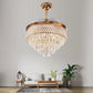 Hdc Invisible Ceiling Fan Chandelier Crystal And Remote Control 4 Retractable Abs Blades