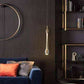 HDC Led 1 Light Gold Crystal Long Pendant Ceiling Lamp Light Fixture - Tricolor