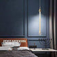 HDC Led 1 Light Gold Crystal Long Pendant Ceiling Lamp Light Fixture - Tricolor