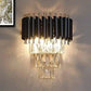 HDC Led Crystal Modern Black Gold Metal Wall Light (M8801) - Warm White, 10 Watts, Circular Shape