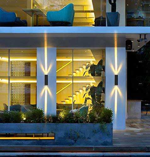 Hdc Led Outdoor Wall Lamp Modern Up And Down Laser Wall Sconce Light Fixtures 3000k Waterproof Wall Light (Warm White)
