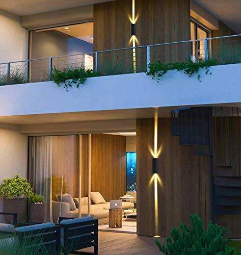 Hdc Led Outdoor Wall Lamp Modern Up And Down Laser Wall Sconce Light F