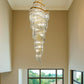 HDC 1800mm Luxury Modern Crystal Double Height Chandelier For Staircase