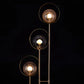 Hdc 3 Light Metal Amber And Smoke Glass Standing Floor Lamp