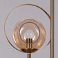 Hdc 3 Light Metal Amber And Smoke Glass Standing Floor Lamp