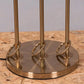 Hdc 3 Light Metal Amber And Smoke Glass Standing Floor Lamp