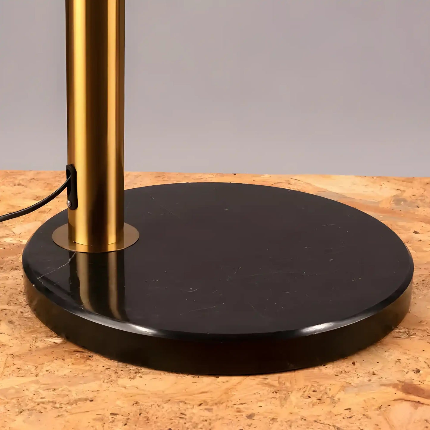 Hdc 5-Branch Metal Frame in Matte Gold Finish with Marble Base Floor Lamp