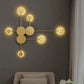 HDC 6 Led Modern Golden Wall Art Light For Living Room- Tricolor