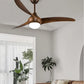 Hdc 52 Inch 3 Blade Walnut Finish Industrial Wind Lamp Ceiling Fan Remote Controlled With Light