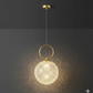 HDC 1 Light Led Gold Round Crystal Brass Pendant Lamp Chandelier Ceiling Light Dining Room - Warm White