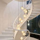 HDC Gold 12 Lights Premium Double Height Geometric Cluster Chandelier