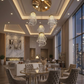 HDC Modern Gold Mesh Cluster Chandelier Light