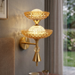 HDC Luxury Gold Crystal Dual Layer Wall Light for Bedroom, Living Room