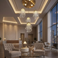 HDC Modern Gold Mesh Cluster Chandelier Light