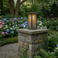 HDC Premium Outdoor Pillar Garden Light with Frosted Glass & Metal Body
