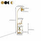 HDC Luxury Gold Floor Lamp with Built-in Side Table – Modern Bedroom & Living Room Standing Light
