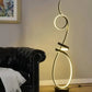 Hdc Modern Unique LED Matt Black Floor Lamp