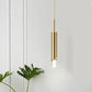 HDC Golden Slim Cylinder LED Pendant Light For Living Room