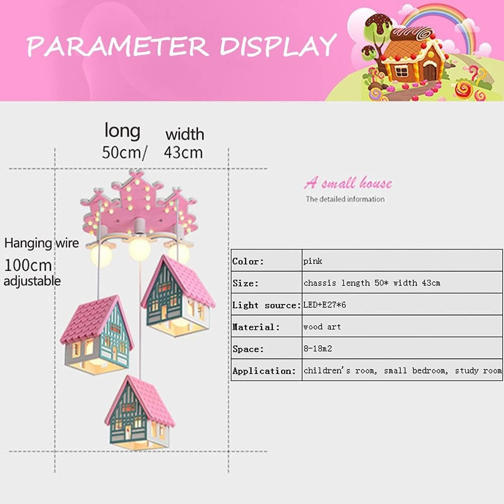 Hdc Whimsical House Ceiling Light – Kids Room Pendant with Colorful Cottage Design & Soft Warm Glow | Perfect for Girls' Bedrooms & Nurseries