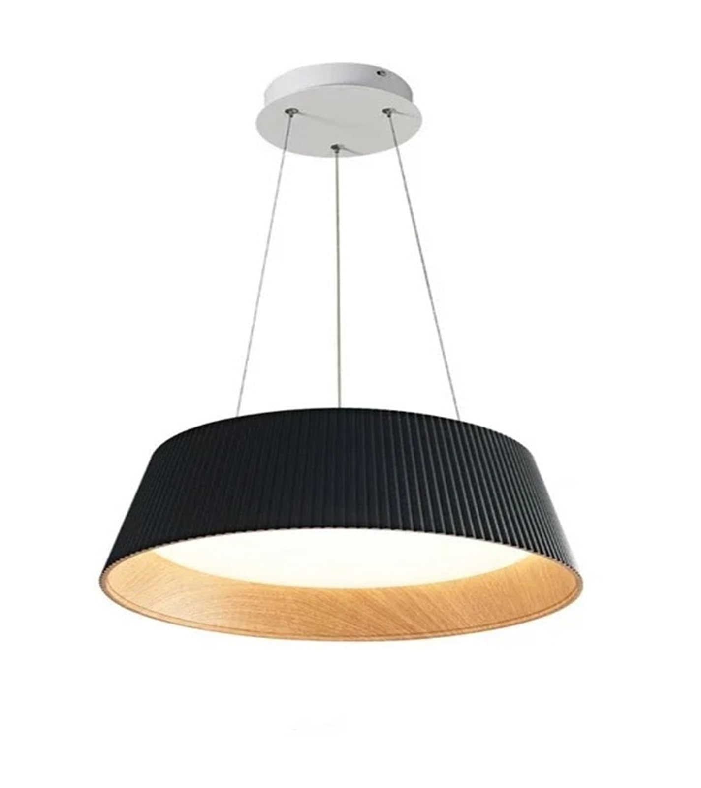 HDC Contemporary Black Drum Pendant Light For Living Room
