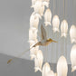 HDC Double Spiral Bird Cage Led Double Height Stair Chandelier - Warm White