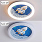 Hdc 500mm Creative Cartoon Rocket LED Ceiling Light, Modern Round Ceiling Lamp for Kids Room, Nursery, Boys & Girls Bedroom