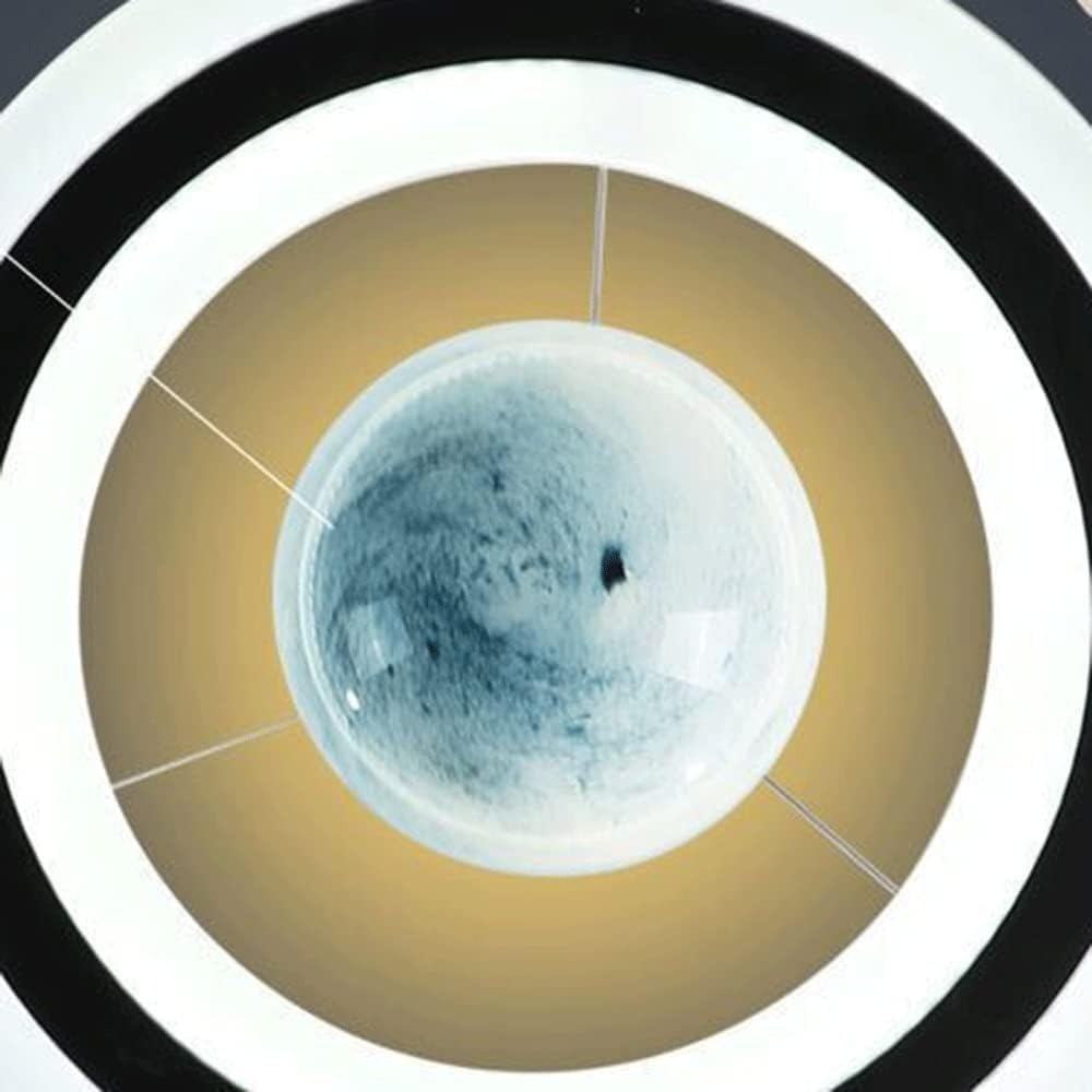 Hdc Modern 45W LED Room Planet Pendant Light with Ring Acrylic Decoration Living Room Chandelier For Kids Room