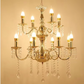 HDC 12 Lights Elegant Classic Metal Italian Chandelier For Living Room