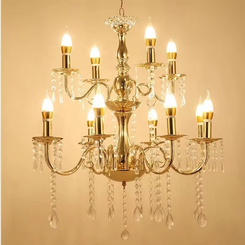 HDC 12 Lights Elegant Classic Metal Italian Chandelier For Living Room