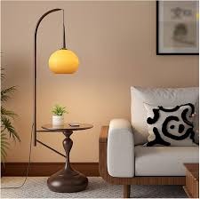 HDC Aura Sphere USB-Enabled Modern Floor Lamp with Integrated Side Table