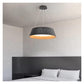 HDC Contemporary Black Drum Pendant Light For Living Room