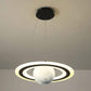 Hdc Modern 45W LED Room Planet Pendant Light with Ring Acrylic Decoration Living Room Chandelier For Kids Room