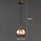 Hdc Modern Amber Glass Pendant Light Adjustable Hanging Ceiling Lamp for Dining Room, Bedroom & Living Spaces