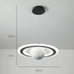 Hdc Modern 45W LED Room Planet Pendant Light with Ring Acrylic Decoration Living Room Chandelier For Kids Room