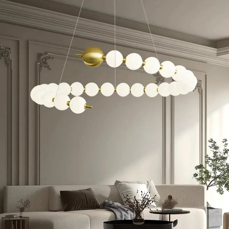 HDC Pearl Modern Orbit Globe Chandelier For Living Room