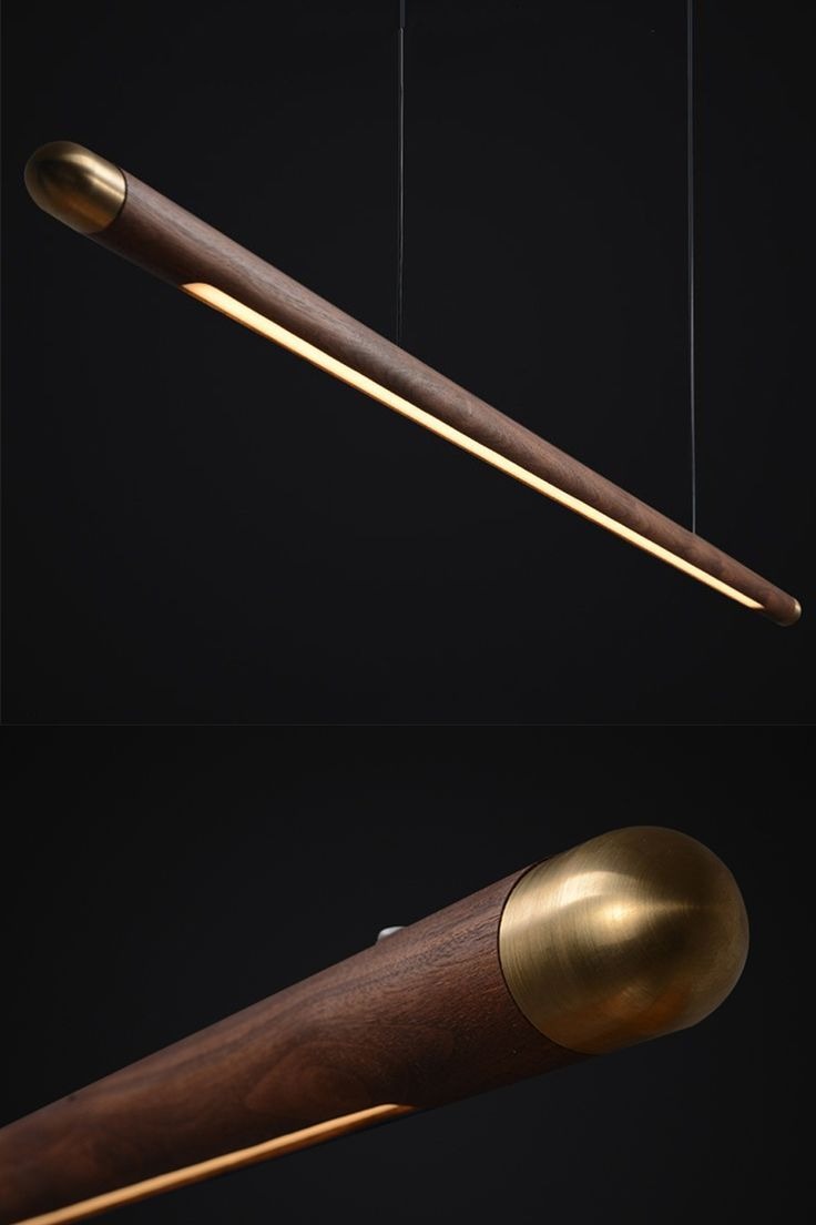 Hdc 1500mm Modern Wooden Minimalist LED Hanging Light for Dining, Office & Living Spaces