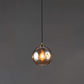 Hdc Modern Amber Glass Pendant Light Adjustable Hanging Ceiling Lamp for Dining Room, Bedroom & Living Spaces