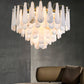 HDC 800mm Modern Teardrop White Shell Luxury Decorative Ceiling Chandelier Light