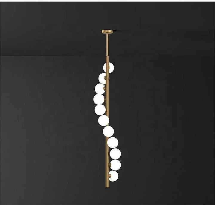 HDC 11 Light LED Gold Frosted Ball Pendant Lamp Ceiling Light for Home and Office - Warm White