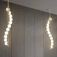 HDC 11 Light LED Gold Frosted Ball Pendant Lamp Ceiling Light for Home and Office - Warm White
