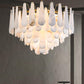 HDC 800mm Modern Teardrop White Shell Luxury Decorative Ceiling Chandelier Light